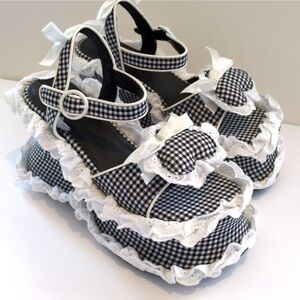 *Flash Sale* Sugar Thrillz Dolls Kill ‘SUNBEAM MEMORIES’ Gingham Sandals 9 NWOB